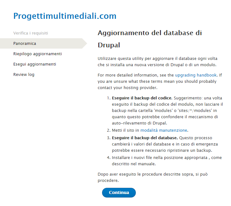 aggiornare drupal