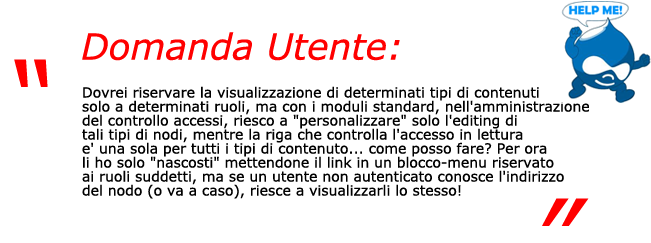 Drupal – Protezione dei contenuti
