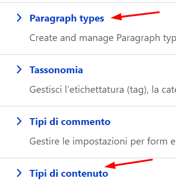 Drupal – il modulo Paragraphs