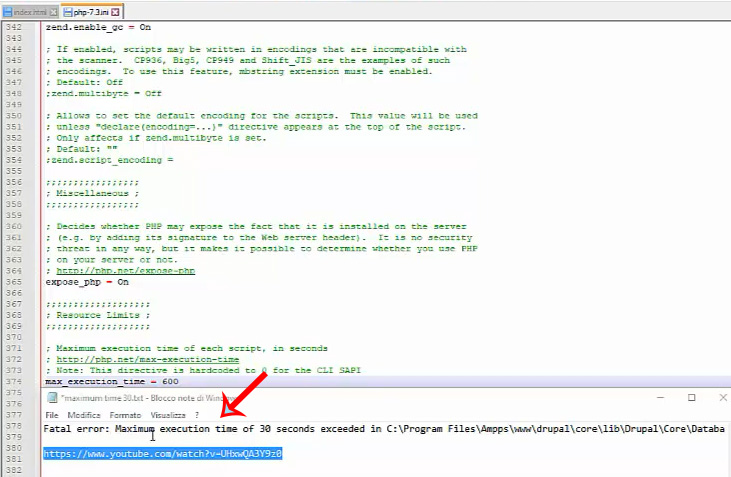  installare il CMS Drupal 9 con il web server AMPPS