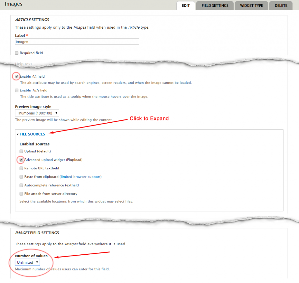Drupal tutorial – Upload di più immagini